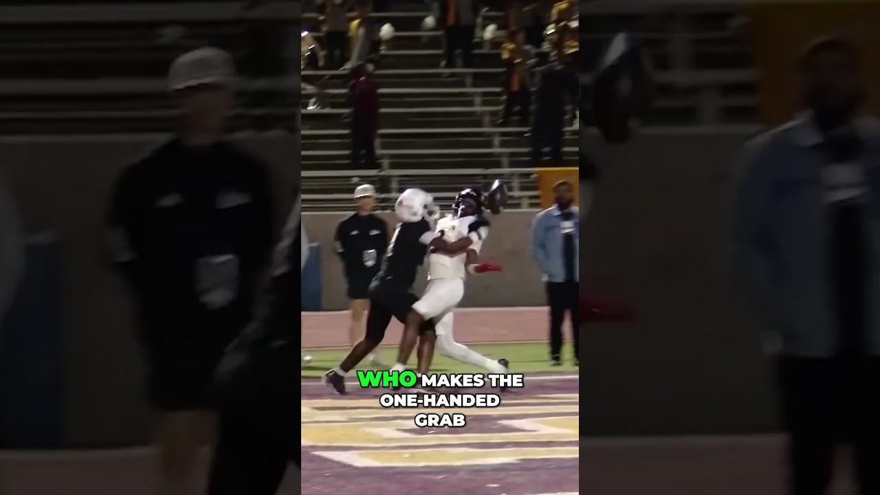 Excellent concentration from Crandall's Jeremiah Douglas on this 1-handed TD