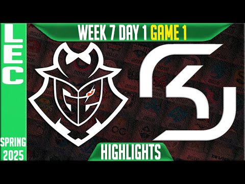 G2 vs SK Highlights Game 1 | LEC Spring Split W7D1 2025 | G2 Esports vs SK Gaming G1