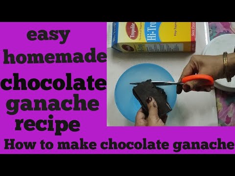 Easy Homemade Chocolate Ganache l How to make chocolate ganache l Spandan's Cake World l