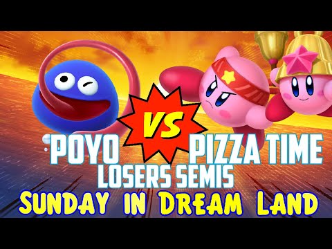 Poyo (Gooey) vs Pizza Time (Staff/Bell/Archer/Fighter) - Kirby Fighters 2 - Sunday in Dream Land #4