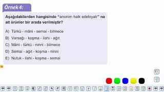 Eğitim Vadisi AYT Edebiyat 8.Föy Halk Edebiyatı Nazım Biçim ve Türleri Konu Anlatım Videoları