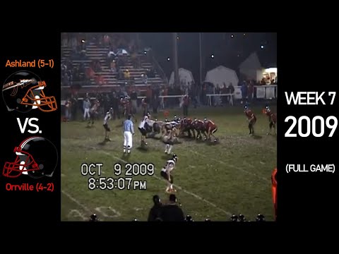 Ashland Arrows (5-1) vs. Orrville Red Riders (4-2) - 2009 Ohio High School Football (FULL GAME)