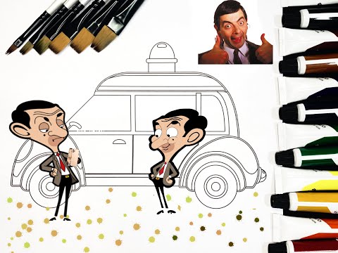 Mr.bean Car Coloring | drawing & painting for kid’s & toddler 🚙 #trending #mrbean