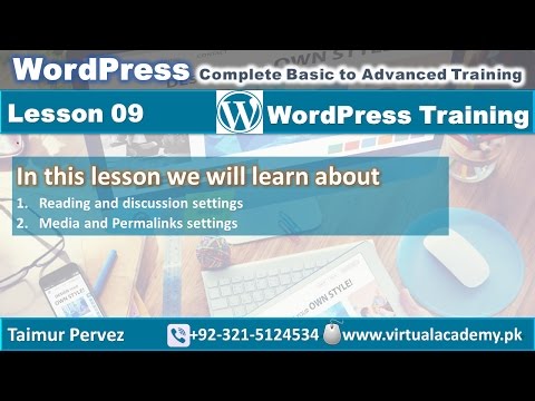 WordPress basic to advance training 2016 | Reading and Discussion setting | Permalinks | Lesson 09