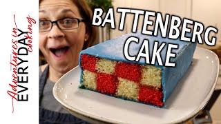Independence Day themed Battenberg Cake
