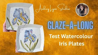 GLAZE-A-LONG: Painting Watercolour IRIS TEST PLATES, They Didn’t Turn Out Perfect… But That’s Okay!