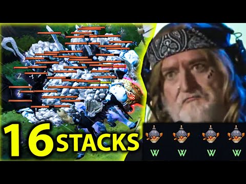 How to win a Techies Game with 16X BIGGEST ANCIENT STACKS? (I ALMOST CRASH DOTA)