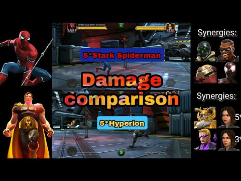 5* Stark spidey vs 5* Hyperion damage comparison