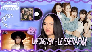 UNFORGIVEN (feat. Nile Rodgers) - LE SSERAFIM ル セラフィム [Music Bank] // REACTION 😵‍💫💜