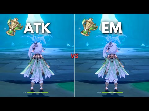 F2P : Nahida EM vs ATK% Sands!! Best Build for C0 Nahida?? [ Genshin Impact ]