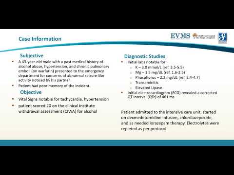 Thumbnail image of video presentation for A Drunken Heart: Severe Alcohol Withdrawal leading to Cardiac Arrest