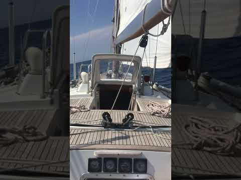 boring video of a swan 46 doing 8 knots in 10knots of true wind