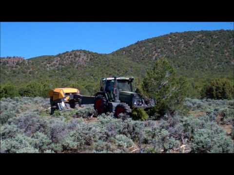 Supertrak WB55 BioBaler Baling Pinyon and Junipers