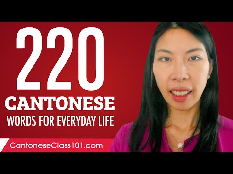 220 Cantonese Words for Everyday Life - Basic Vocabulary #11