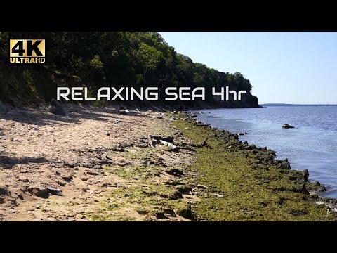 Calm waves sound - Calming Seas - Sea Waves Nature Sounds 4K