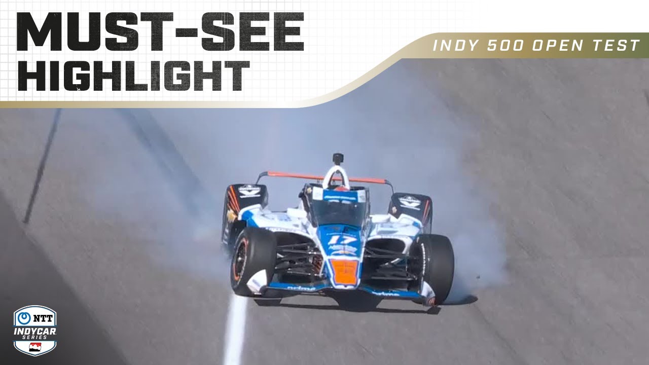 Kyle Larson crashes during Indy 500 Open Test | INDYCAR