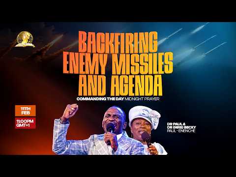 COMMANDING THE DAY MIDNIGHT PRAYER || BACKFIRING ENEMY MISSILES AND AGENDA || 11-02-2026