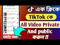 How To Make All TikTok Videos Private With One Click 2024 Make All TikTok Videos Private Priv