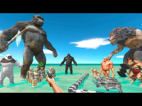 FPS Avatar Rescues Team Fantasy and Fights Mutant Primates - Animal Revolt Battle Simulator