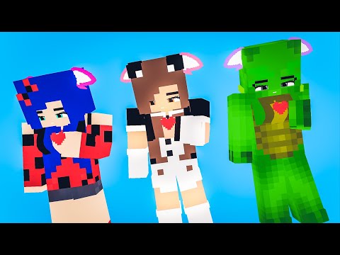2002 DANCE MEME | SHUFFLE DANCE | MINECRAFT ANIMATION | LADYBUG . MIKEY & BAGAS CRAFT - Big CRAFT