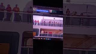 nieuw statendam departing in Port everglades with cruise horn