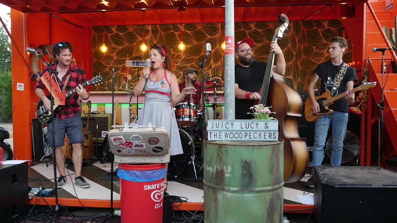 Juicy Lucy and the woodpeckers!