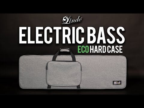 Lindo Electric Bass Guitar Eco Hard Case | Plush Lined with Storage Pockets | Sustainable and Eco-Friendly | Designed in The UK | Grey Fabric Finish (Guitar NOT Included) image 8