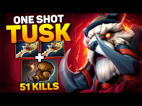 51 Kills Tusk One Punch Man🔥🔥🔥+150% Cleave Damage | Dota 2 Gameplay