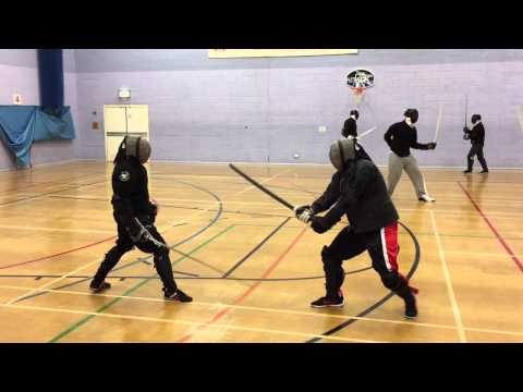 AHF Rapier vs Katana sparring - Nick vs Michael 1/2 speed