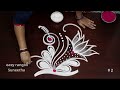 2 Very easy Freehand kolam rangoli designs by Suneetha🌸 Small muggulu