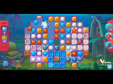 Fishdom. 8647 hard level no boosters and diamonds. 17 moves