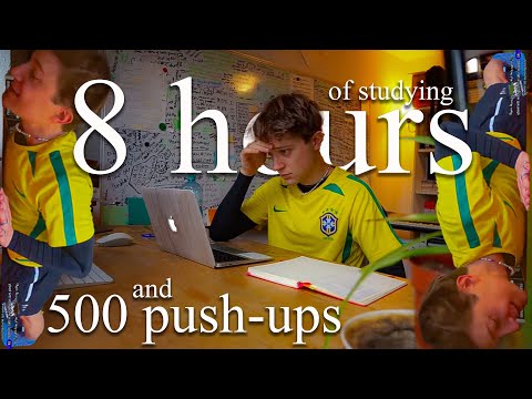 LIVE | 8-HOURS of STUDYING & 500 PUSH-UPS 🤷‍♂️💪🏽  |  study with me & pomodoro 📚