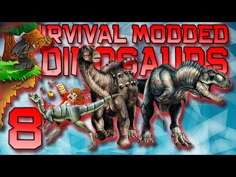 Minecraft: Modded Dinosaur Survival Let's Play w/Mitch! Ep. 8 - MAKING BIG CAGES!