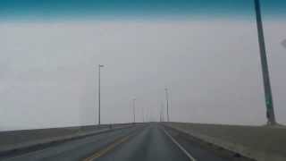 preview picture of video 'Across the Confederation Bridge PEI to New Brunswick  -13km long, 11 min drive'