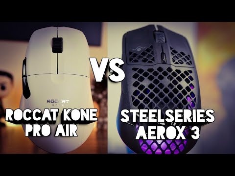 Roccat Kone Pro Air  vs SteelSeries Aerox 3 wireless - Prawned
