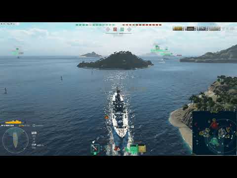 World Of Warships Random Battle Gameplay With MINOTAUR Cruiser [No Commentary Gameplay]