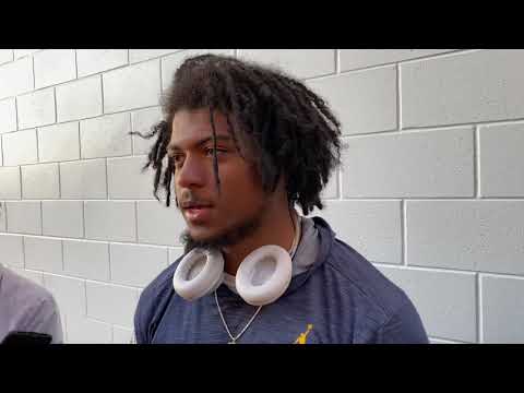 Cam McGrone reacts to the loss to Alabama