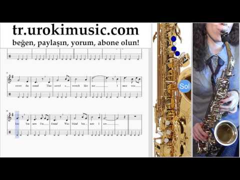 Saksafon tenor dersleri Amazing - Grace Notalar Eğitim Bölüm#2 um-b723
