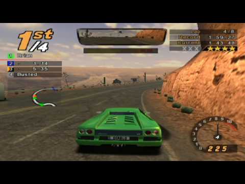 Need for Speed: Hot Pursuit 2, 8 Laps Desert Heat - Lamborghini Diablo