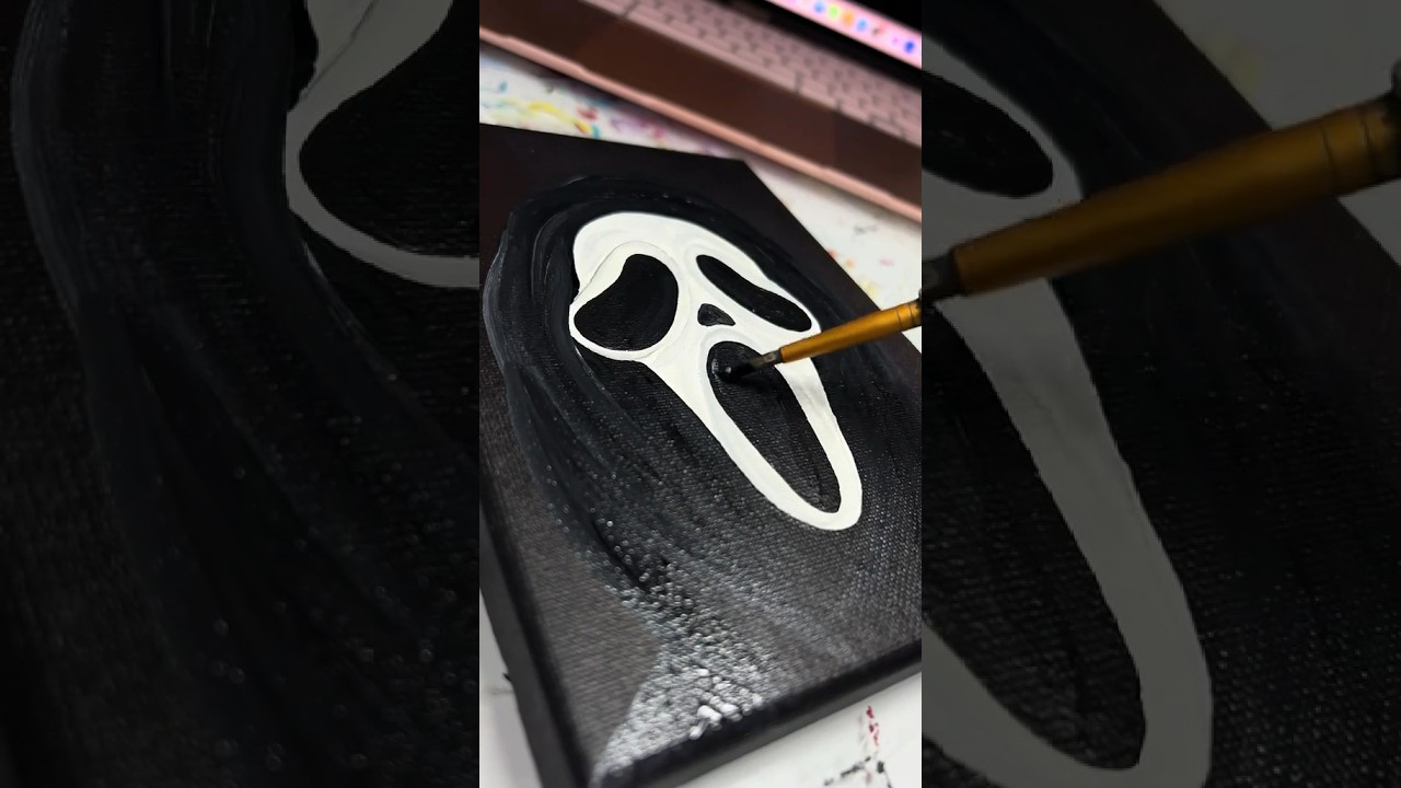 Happy Friday the 13th 😈 #customartist #ghostface #scream #handpainted #artist #painter #ghostart