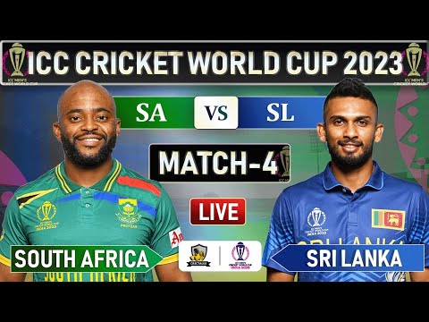 ICC World Cup 2023 : SOUTH AFRICA vs SRI LANKA MATCH 4 LIVE SCORES | SL vs SA LIVE