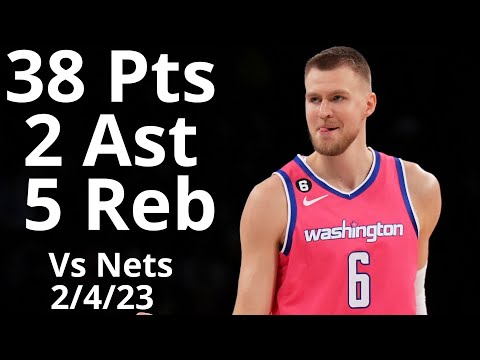 Kristaps Porzingis 38 Pts 5 Reb 2 Blk vs Nets Highlights