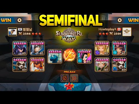 SEMIFINAL. Howtoplay vs Hannah in Summoners War Legend Tournament Season 13