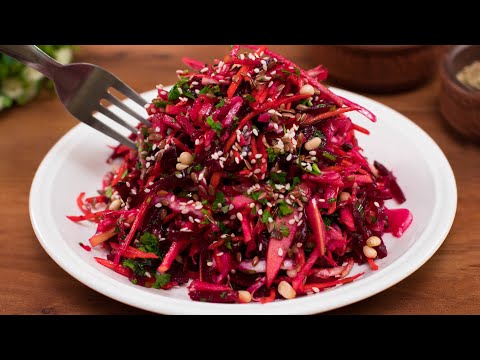 Salad for youth and beauty. Beetroot, apple and carrot. The Best Salad You'll Ever Make!