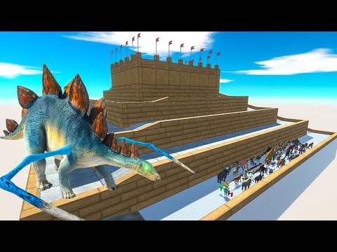 Escape From Alien Stegosaurus - Last Survivor - Uphill Course | Animal Revolt Battle Simulator