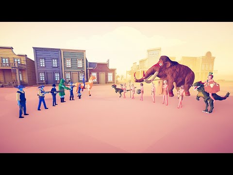 TRIBAL TEAM vs WILD WEST #1 | TABS - Totally Accurate Battle Simulator