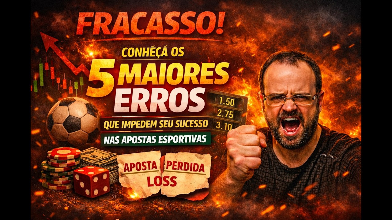 FRACASSO! Conheça Os 5 Maiores Erros Que Impedem Seu Sucesso Nas Apostas Esportivas