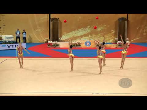 Kazakhstan (KAZ) - 2018 Rhythmic Worlds, Sofia (BUL) - Qualifications 3 Balls + 2 Ropes