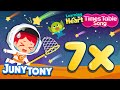 7 Times Table Song | Multiply By 7 | School Songs | Multiplication Songs for Kids | JunyTony