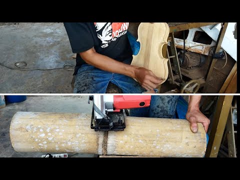 Ancient Technology Of Making Bamboo Violin  By Mr. Jokowi - Woodworking Skill - Talented Carpenter